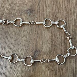 Gold Link Chain Small Clip Geometric Link Belt.